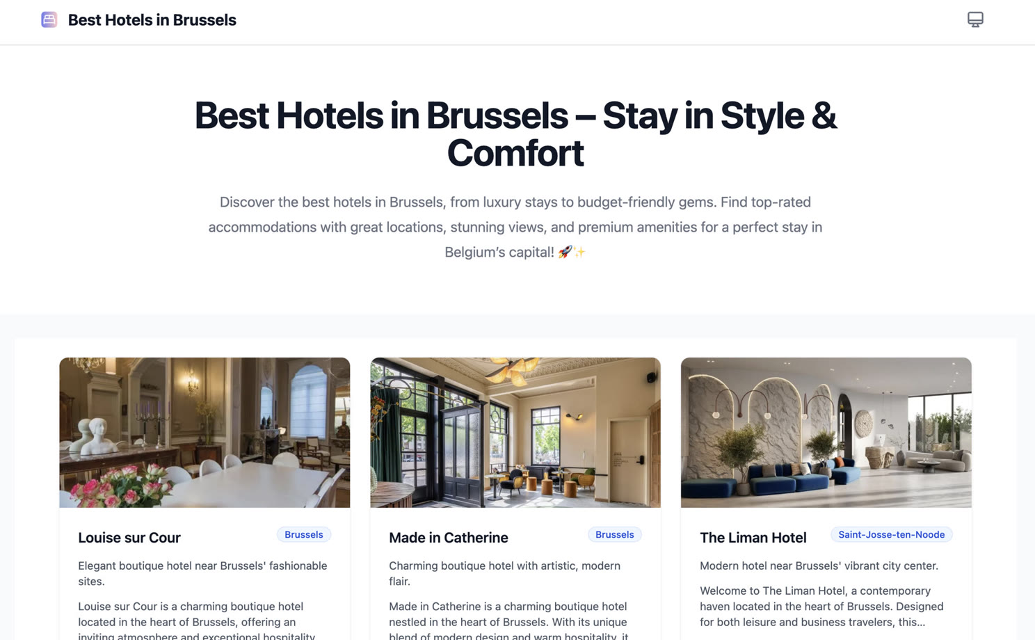 Best Brussels Hotels